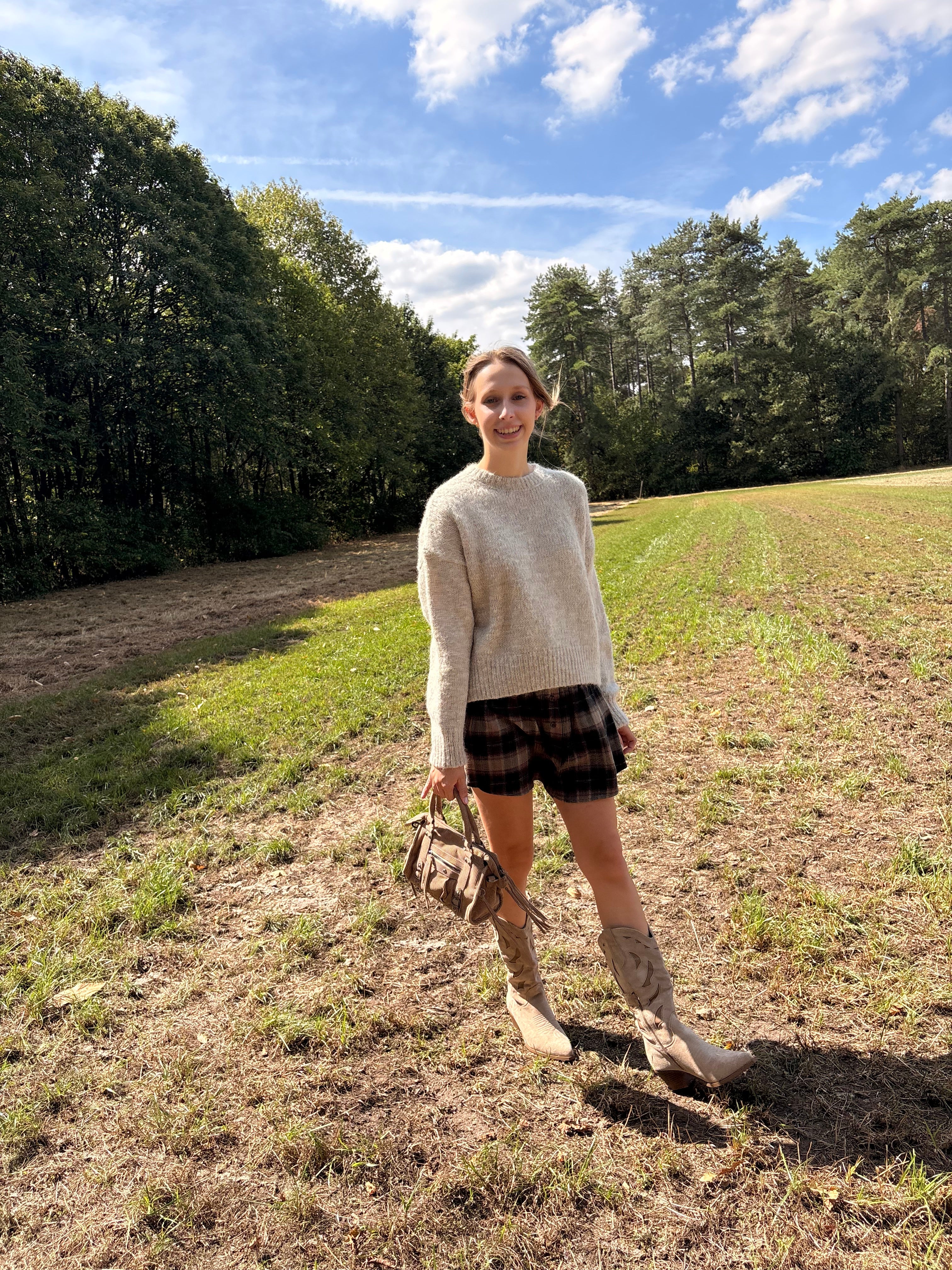 Greta geruite rok green - Les Soeurs