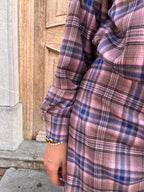 Hallie karierter Minirock Royalblau/Pink - Les Jumelles