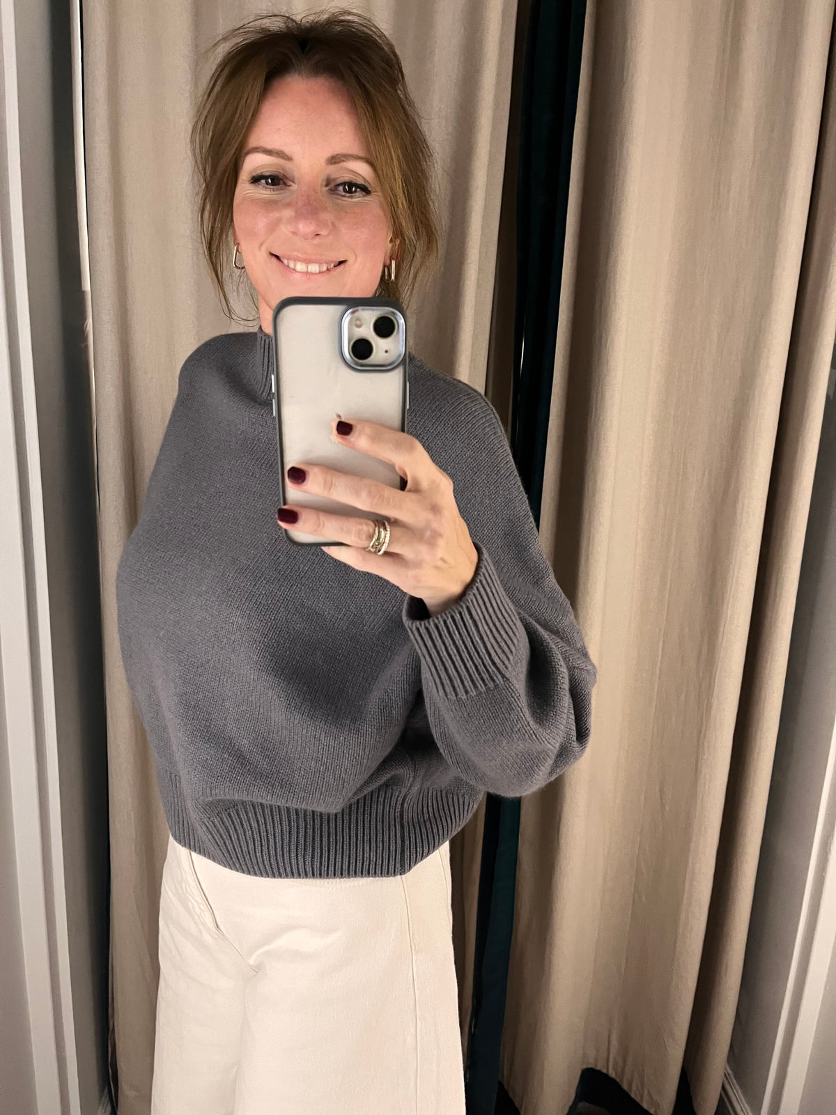 Monroe gebreide trui grey - Les Soeurs