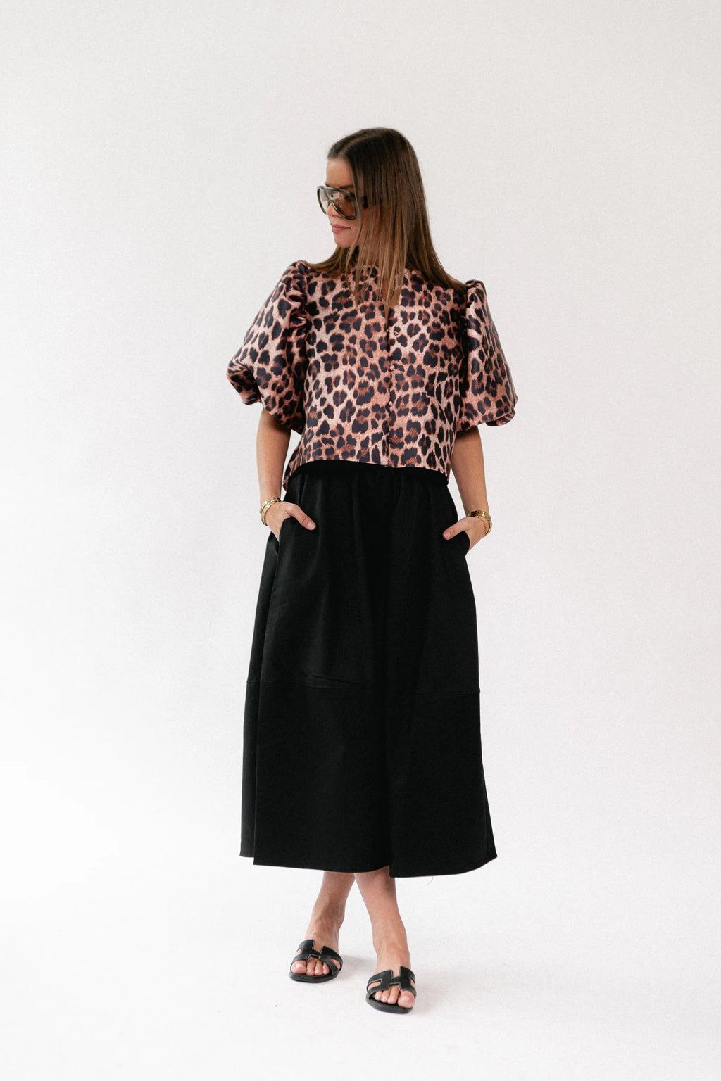 Charlotte blouse leopard - Les Jumelles