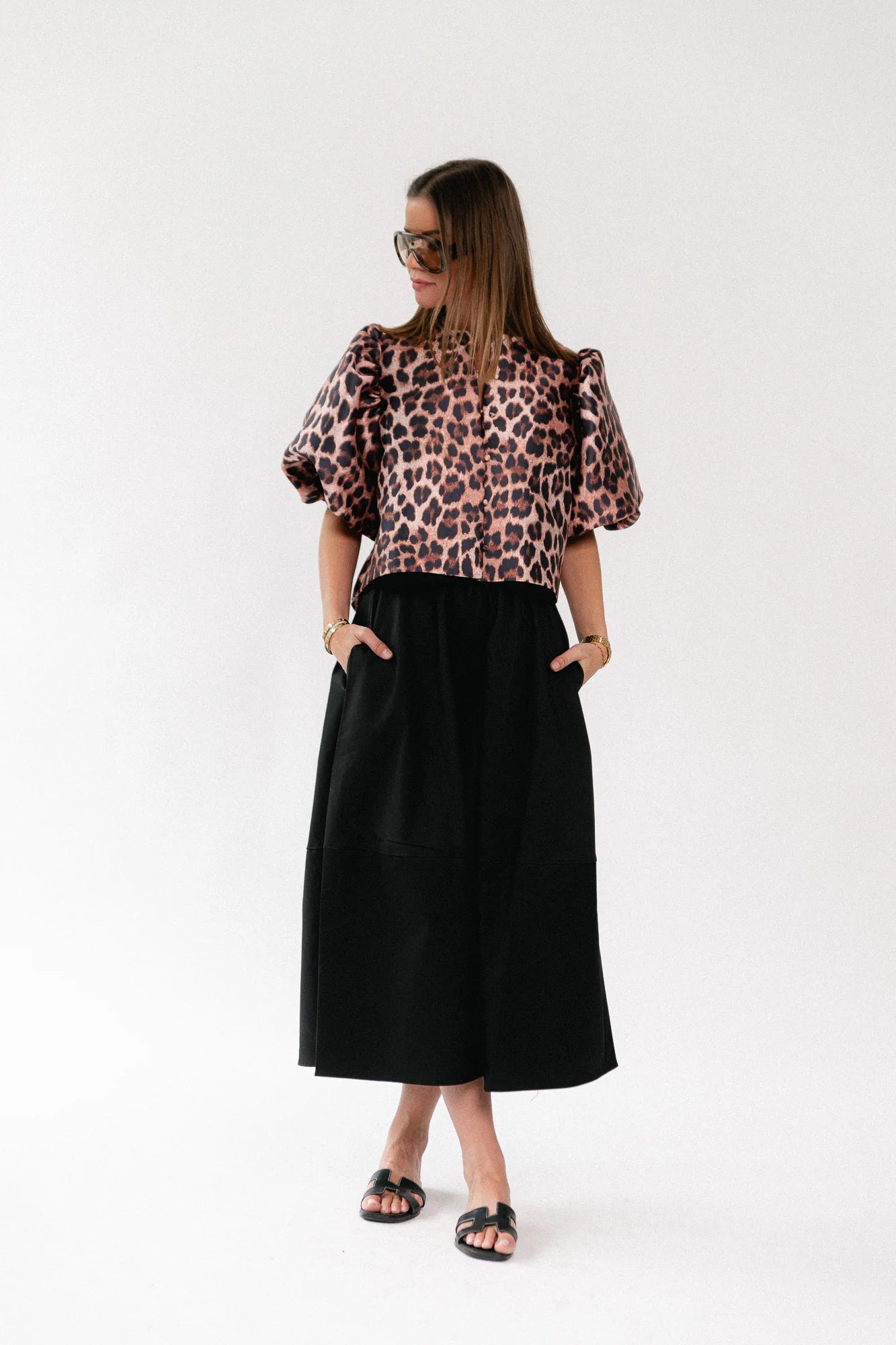 Charlotte blouse leopard - Les Jumelles