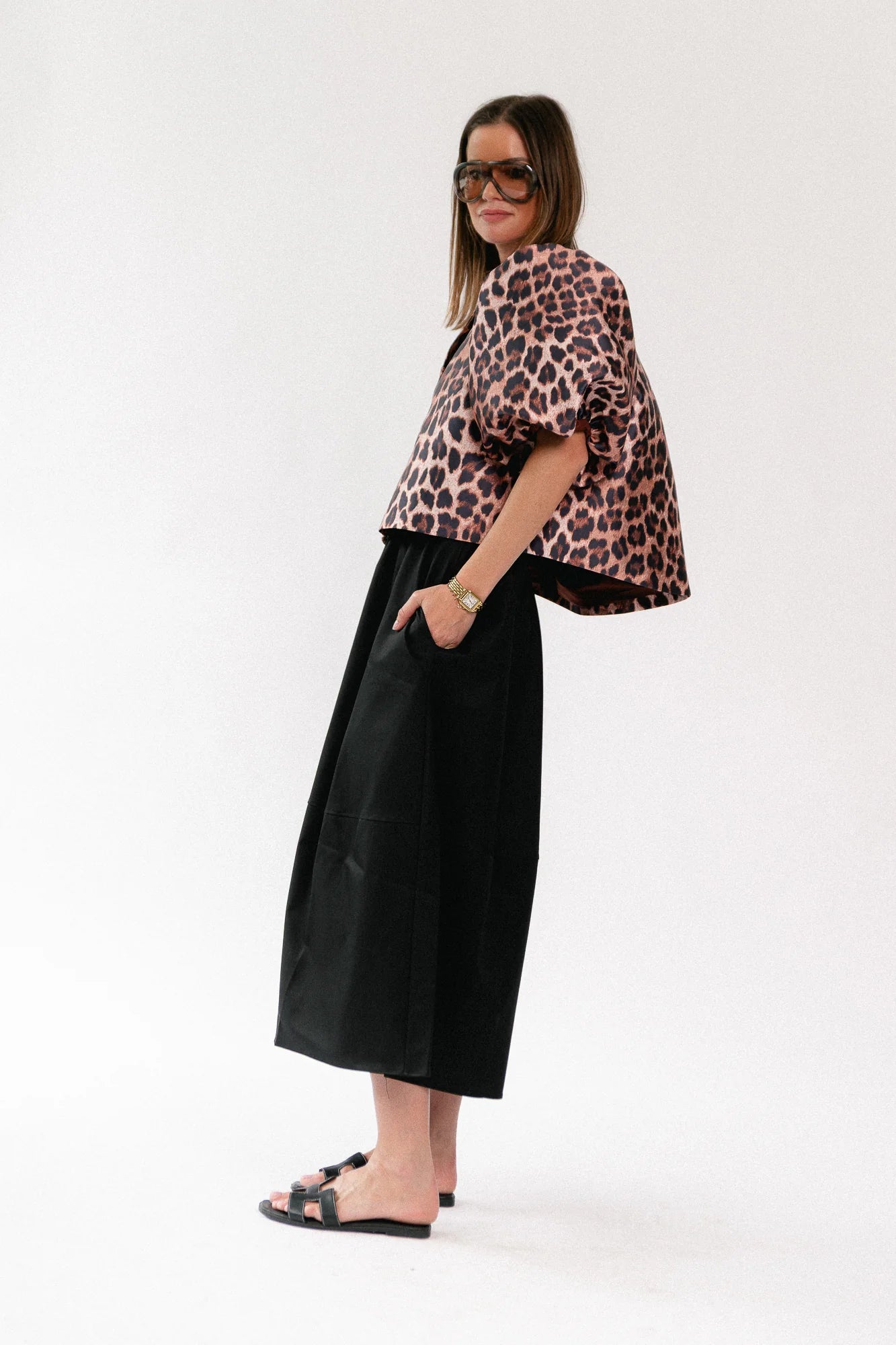 Charlotte blouse leopard - Les Jumelles