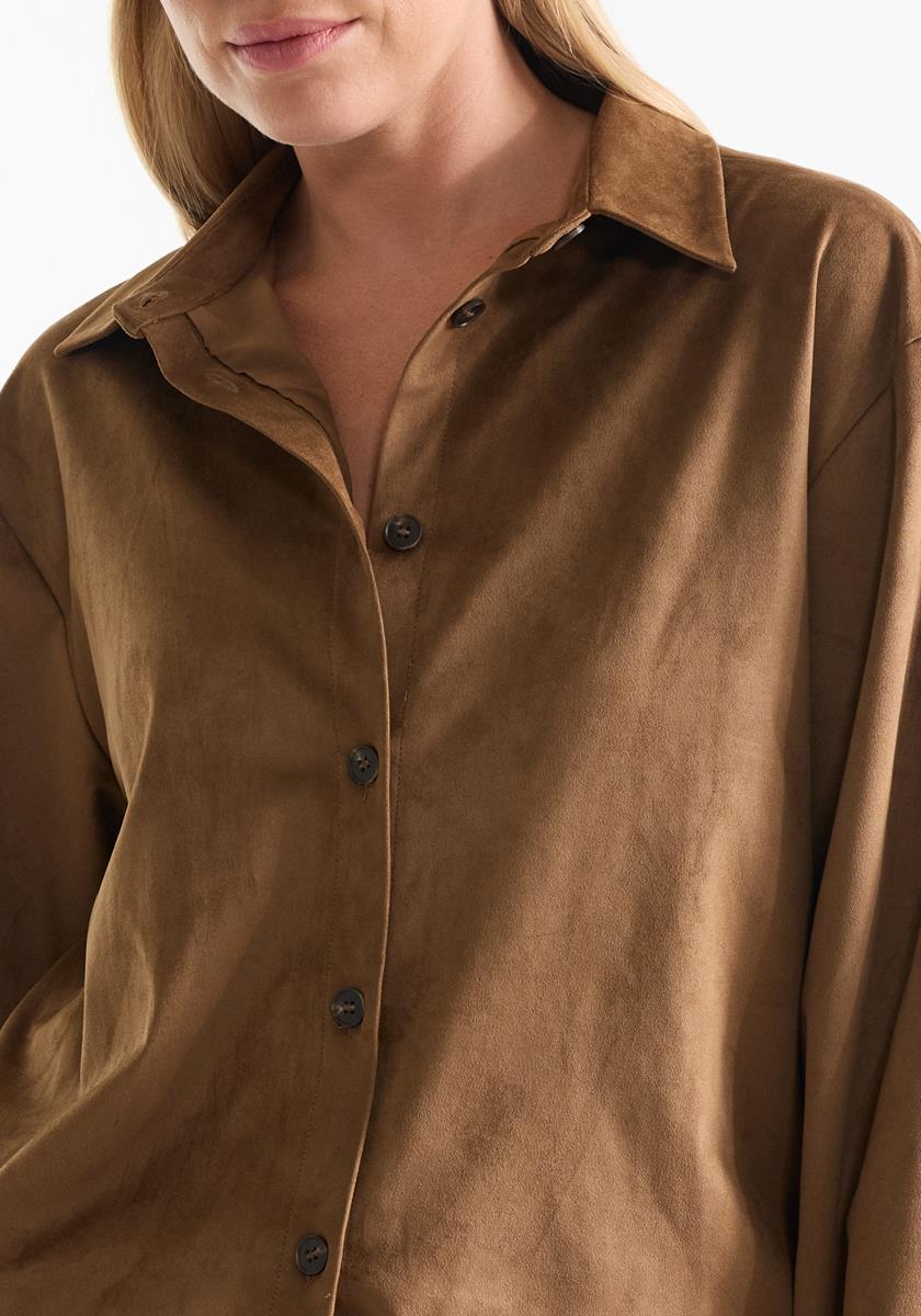 Cato suedelook blouse  - Jansen