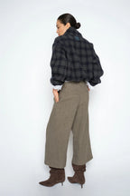 Camille Check jacket navy - Mos Mosh