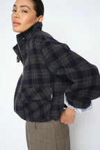 Camille Check jacket navy - Mos Mosh