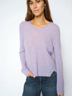 Mape Sophia V-neck knit violet - Mos Mosh