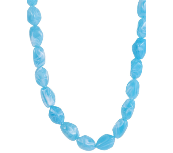 Big shape stones blue halsketting - Day & Eve
