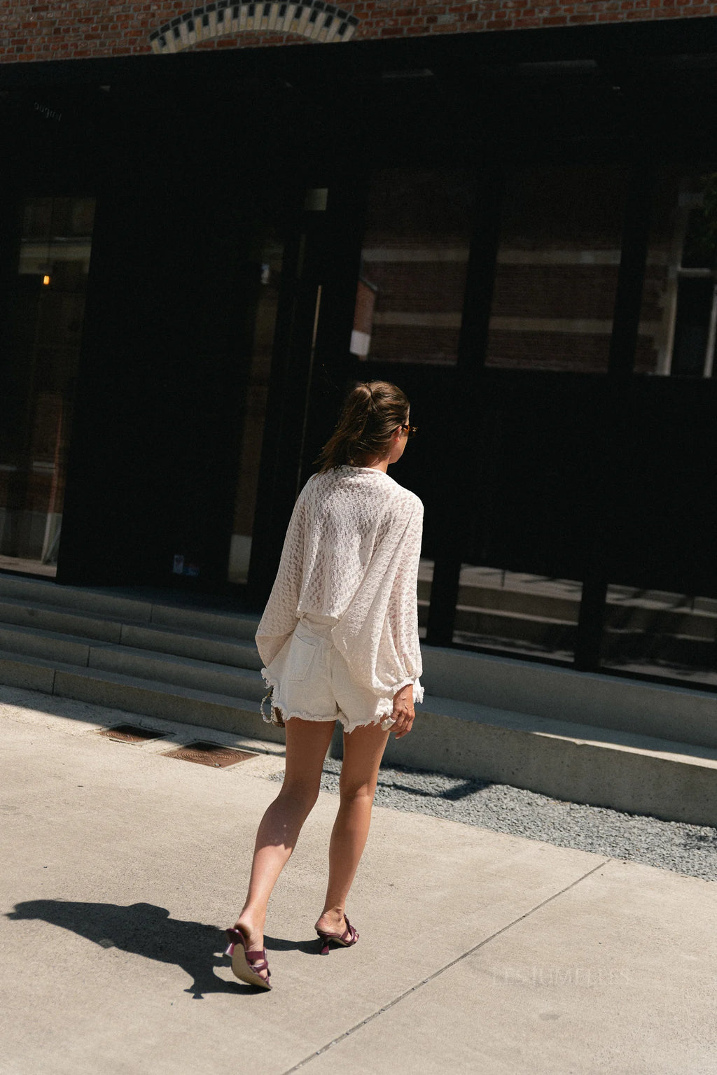 Monica lace blouse ecru - Les Jumelles