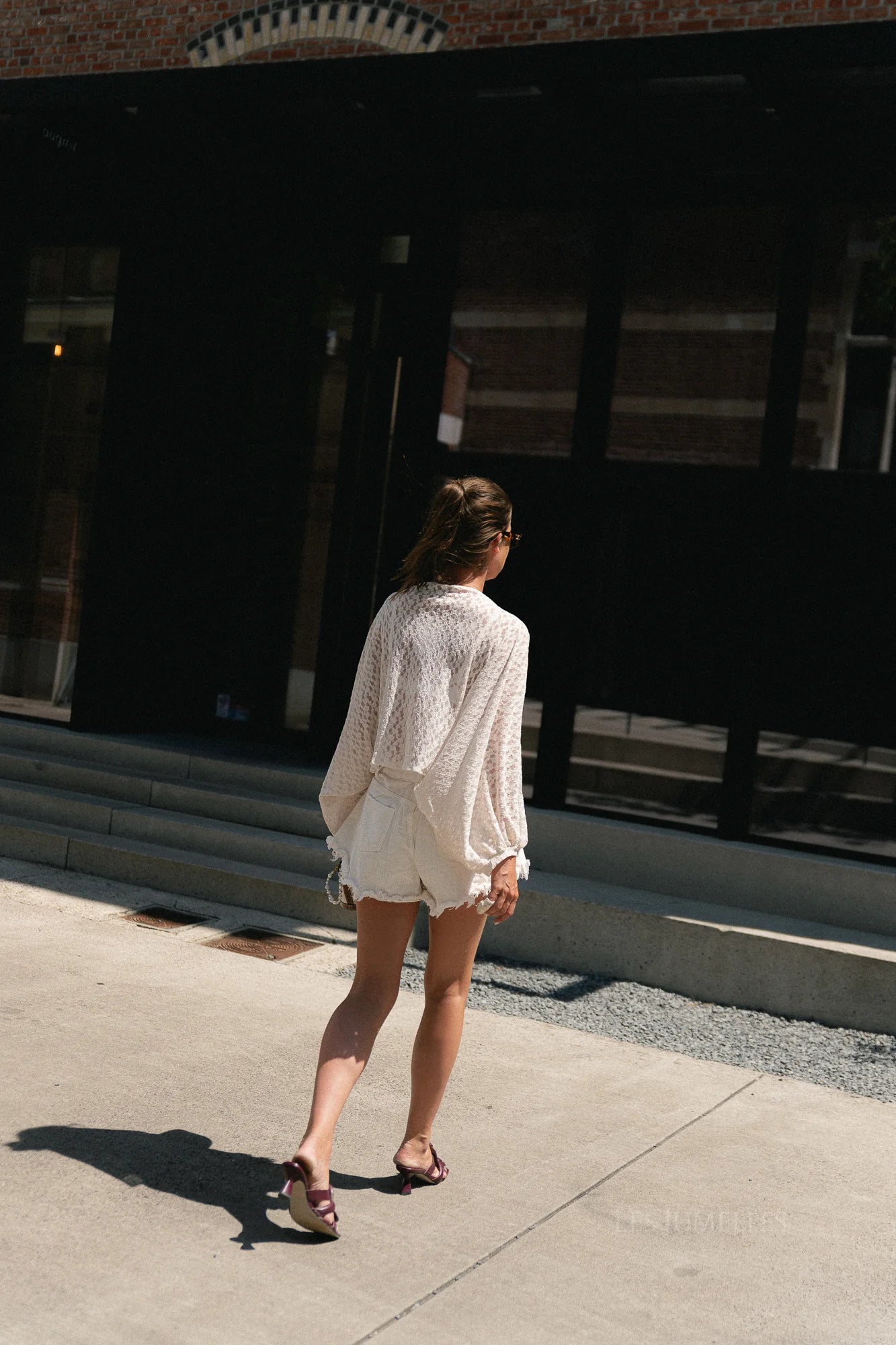 Monica lace blouse ecru - Les Jumelles