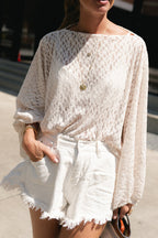 Monica lace blouse ecru - Les Jumelles