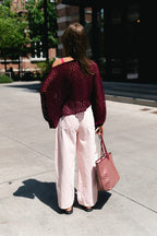 Monica lace blouse burgundy - Les Jumelles