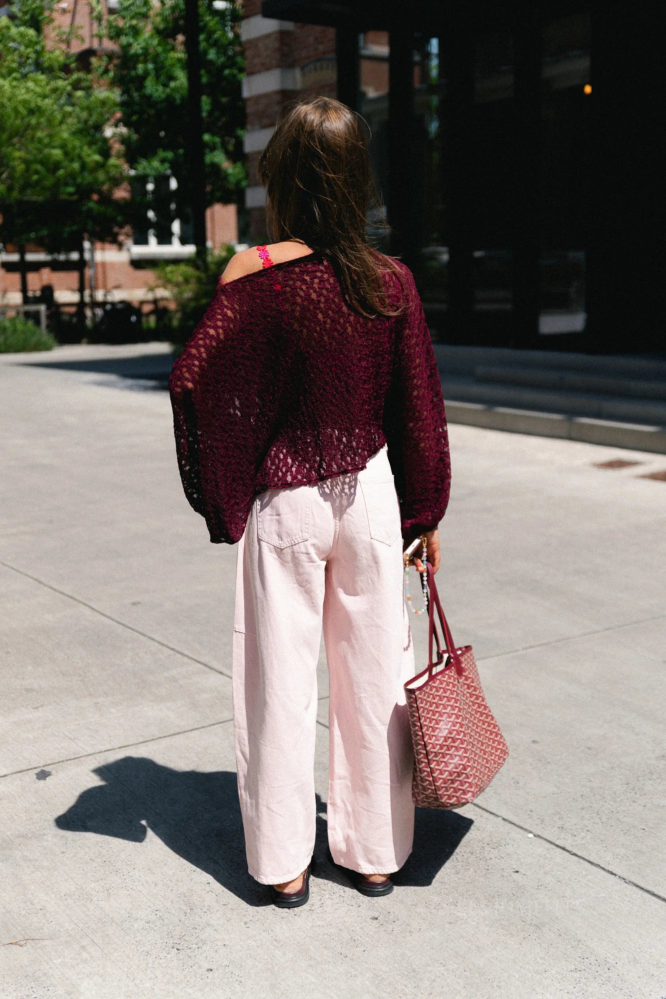 Monica lace blouse burgundy - Les Jumelles