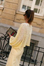Monica lace blouse light yellow - Les Jumelles