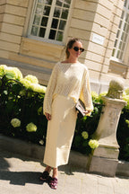 Monica lace blouse light yellow - Les Jumelles