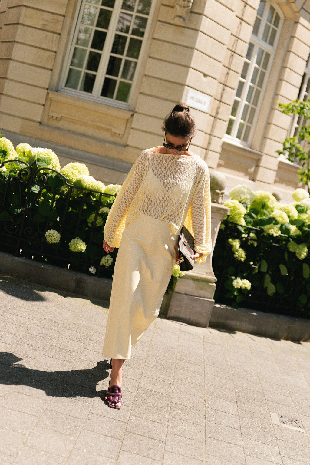 Monica lace blouse light yellow - Les Jumelles