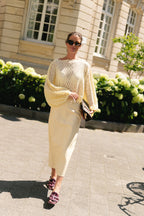 Monica lace blouse light yellow - Les Jumelles