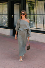 Cosette geruite blouse khaki - Les Jumelles