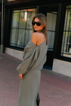 Cosette geruite blouse khaki - Les Jumelles