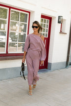 Cosette signature check rok donker roze - Les Jumelles