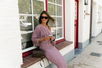 Cosette signature check blouse donker roze - Les Jumelles