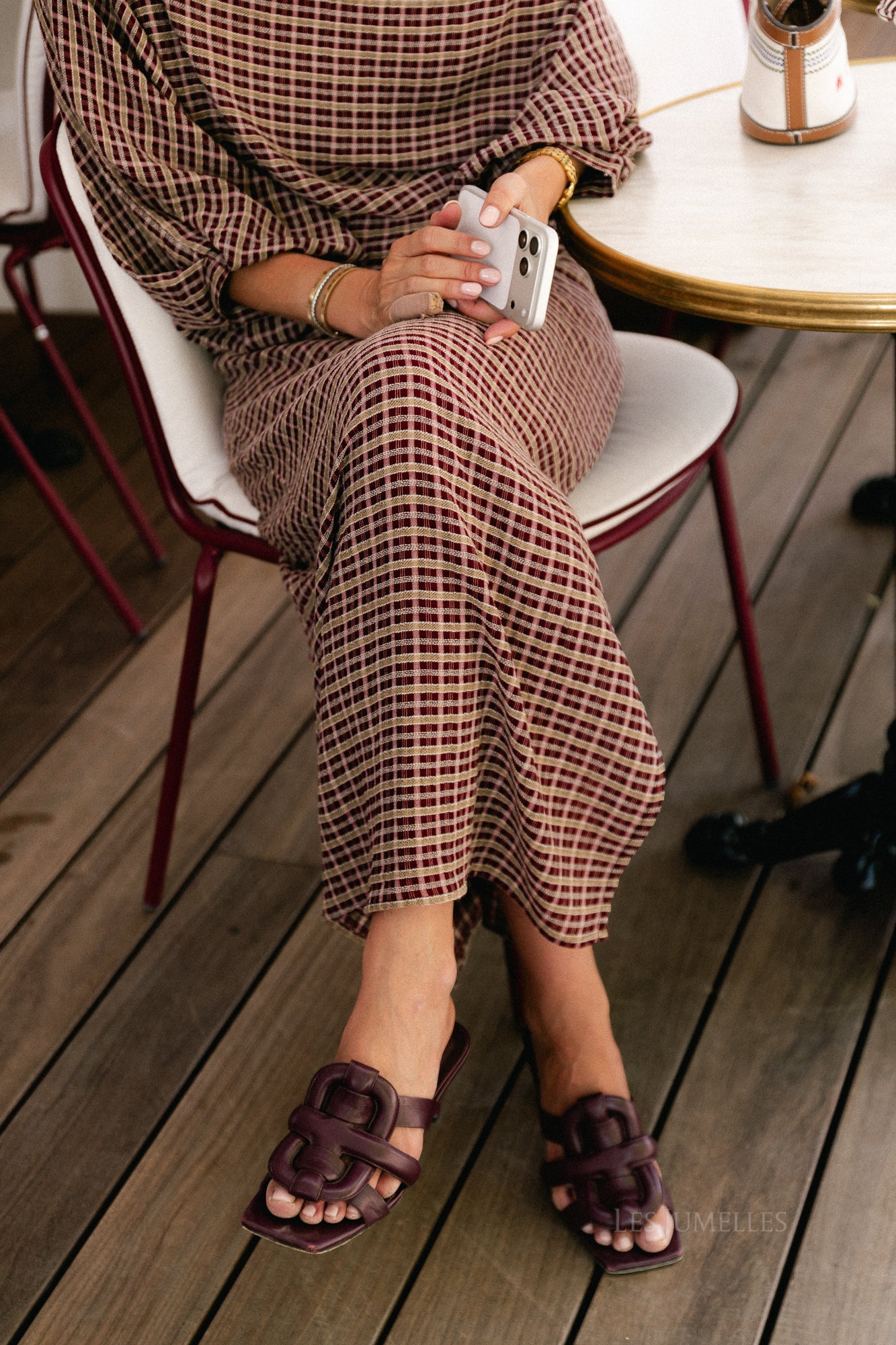 Cosette signature check rok burgundy - Les Jumelles