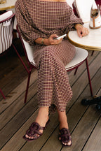 Cosette signature check rok burgundy - Les Jumelles