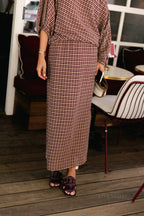 Cosette signature check rok burgundy - Les Jumelles