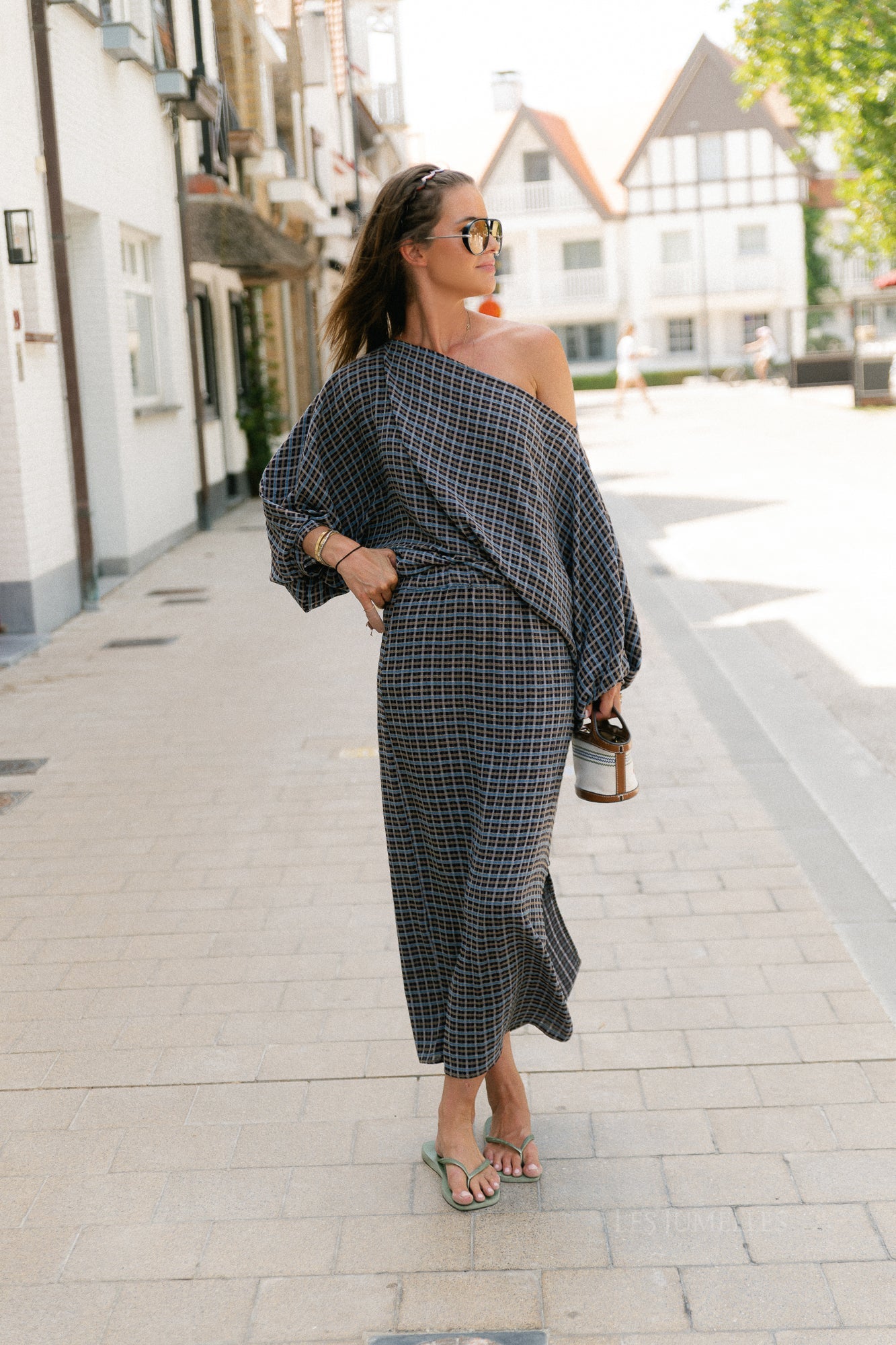 Cosette signature check rok navy - Les Jumelles