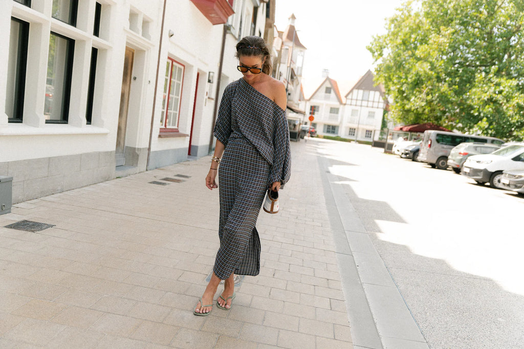 Cosette signature check rok navy - Les Jumelles
