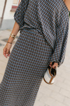 Cosette signature check rok navy - Les Jumelles
