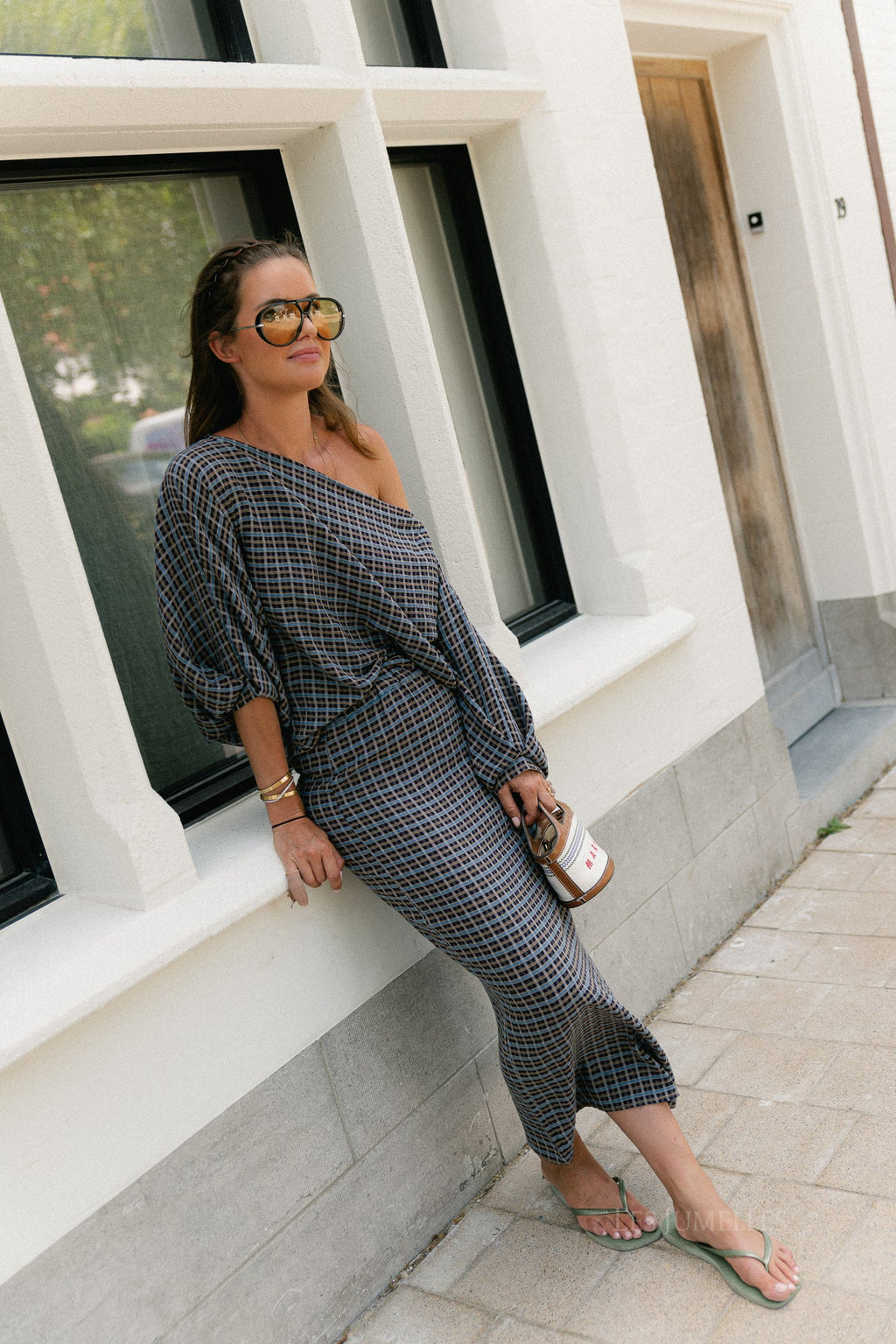 Cosette signature check rok navy - Les Jumelles