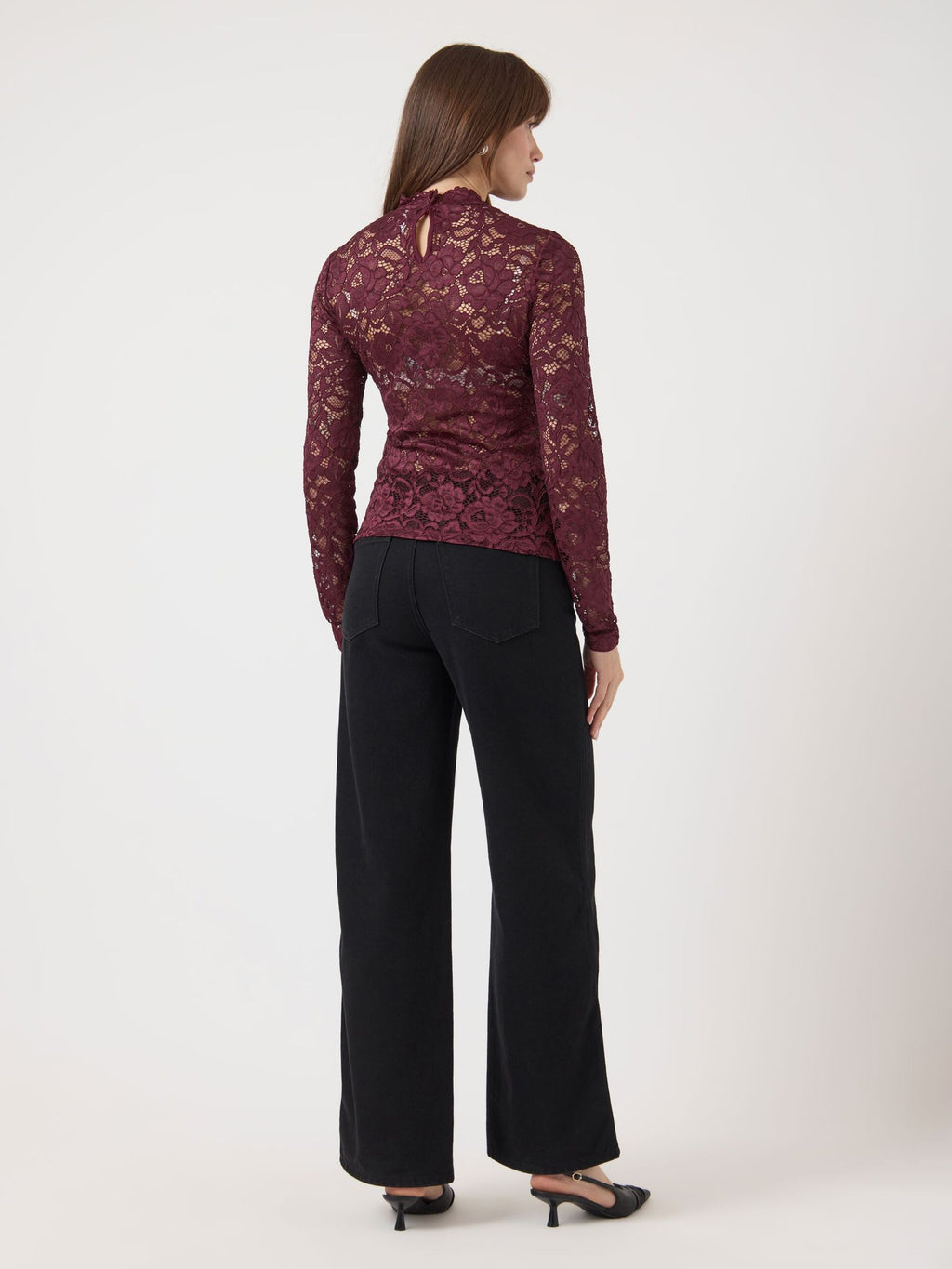 Yaslacey port royale lace blouse - YAS