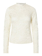 Yaslacey kant top met lange mouwen - YAS