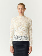 Yaslacey kant top met lange mouwen - YAS