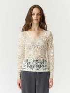 Yaslacey kant top met lange mouwen - YAS
