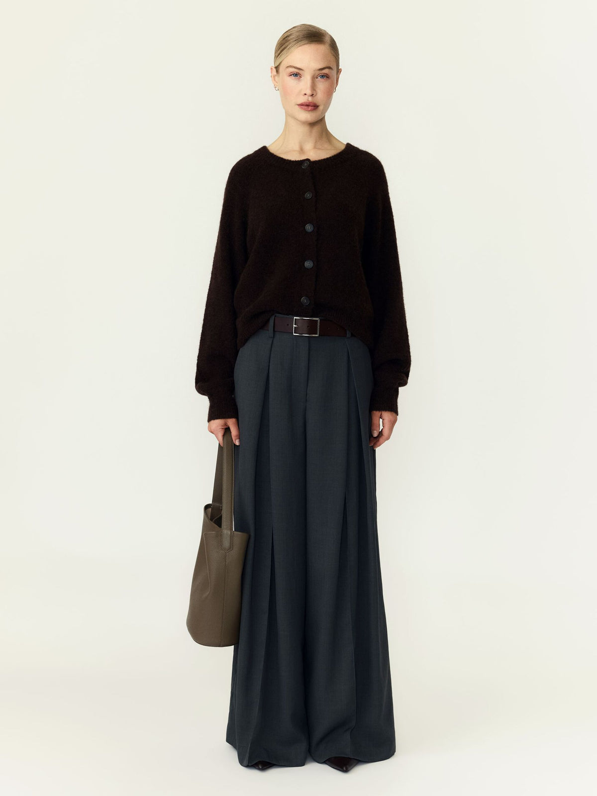 Yasjohi cardigan coffee bean - YAS