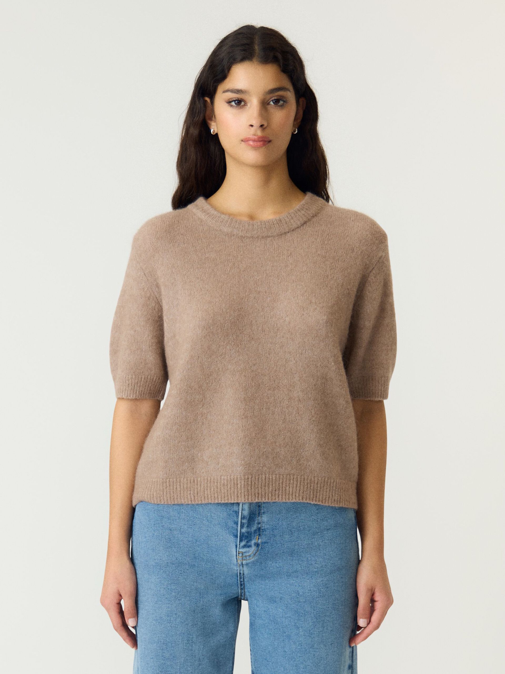 Yasjohi pullover taupe grijs - YAS