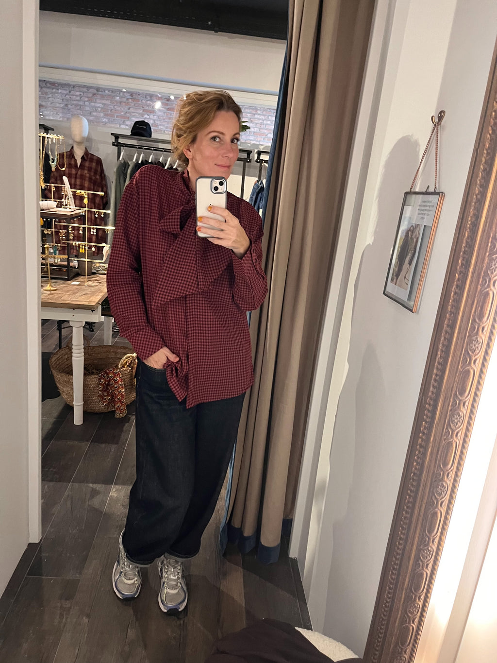 Yasmargo geruit hemd - YAS