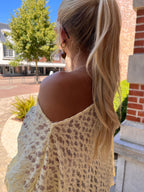 Monica lace blouse light yellow - Les Jumelles