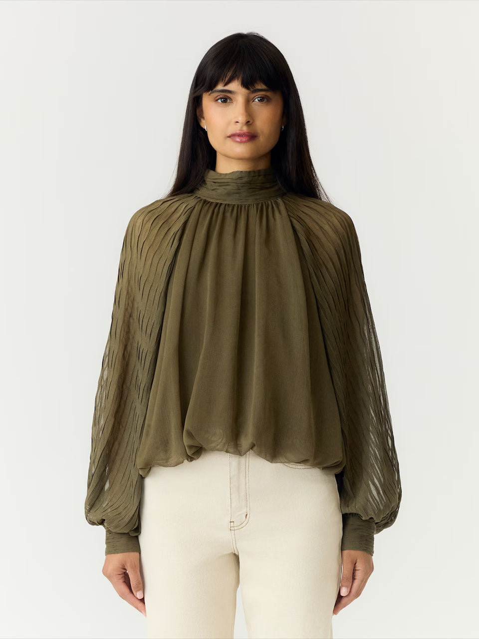 Yasolera blouse dark olive - YAS