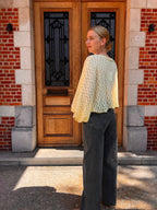 Monica lace blouse light yellow - Les Jumelles