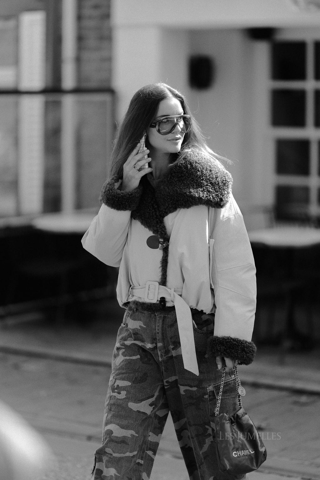 Quinn aviator jacket butter yellow - Les Jumelles