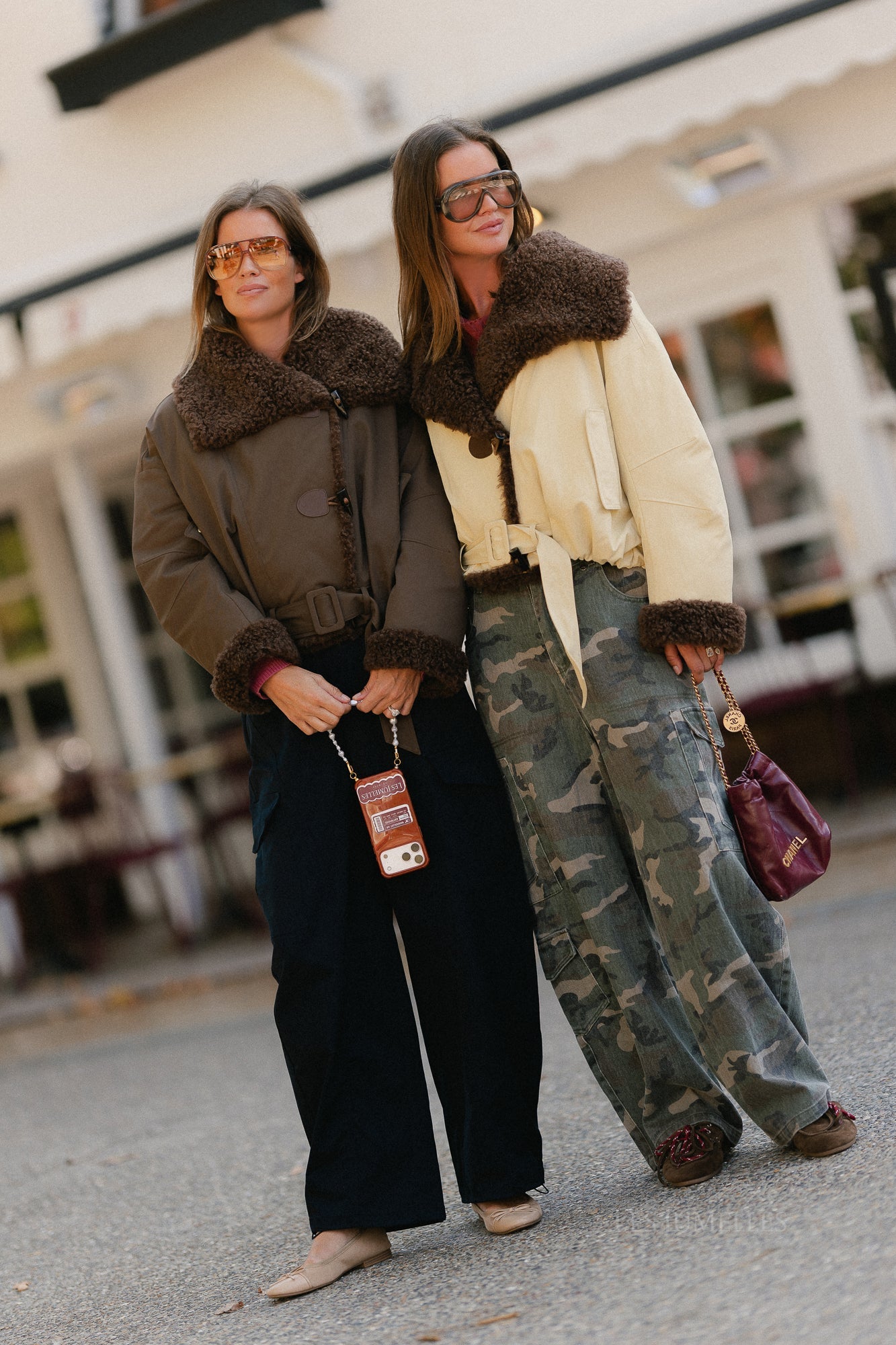 Quinn aviator jacket hot chocolate - Les Jumelles