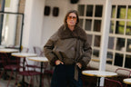 Quinn aviator jacket hot chocolate - Les Jumelles