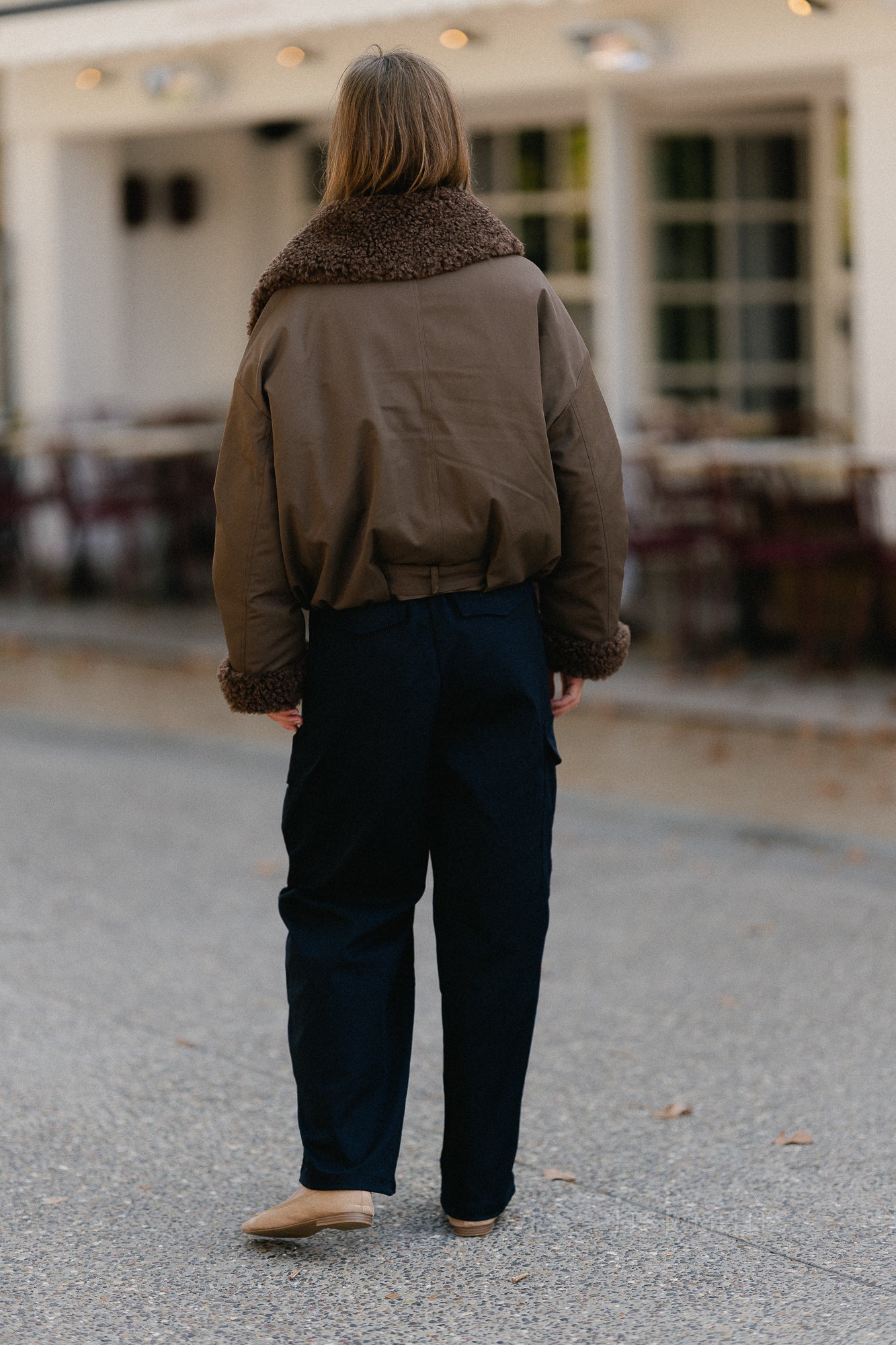 Quinn aviator jacket hot chocolate - Les Jumelles