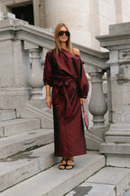 Suttton tied maxi skirt burgundy - Les Jumelles