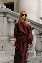 Sutton blouse burgundy - Les Jumelles