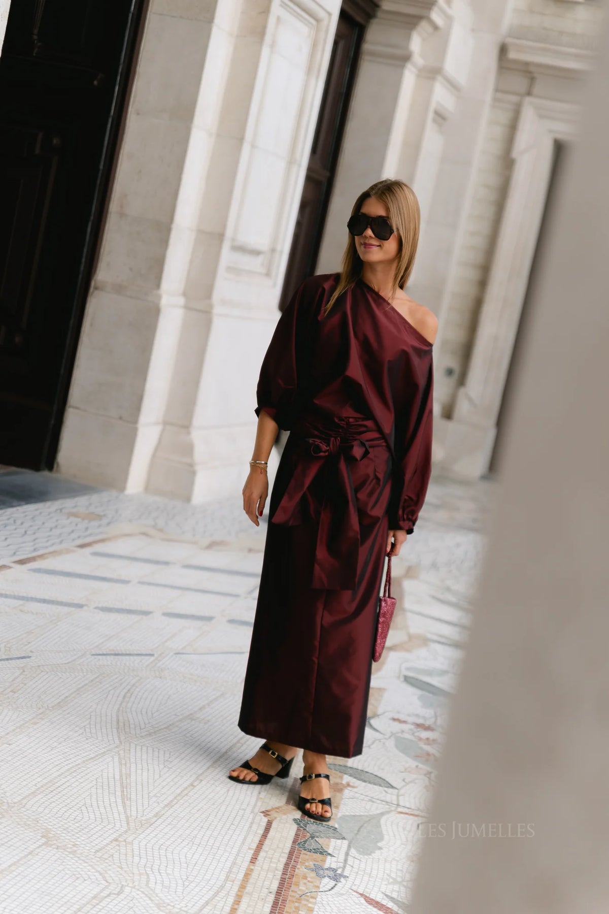 Sutton blouse burgundy - Les Jumelles