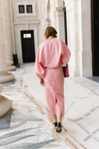 Sutton tied maxi skirt light pink - Les Jumelles