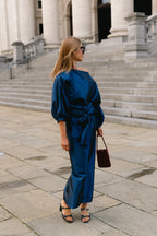 Sutton tied maxi skirt navy - Les Jumelles